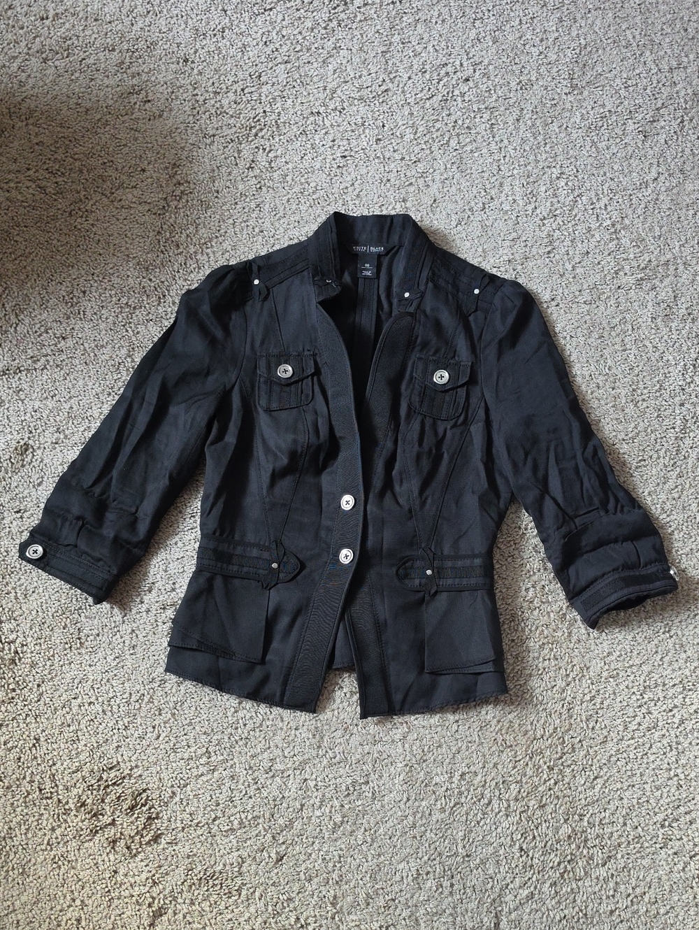 White House Black Market Black Button Blazer